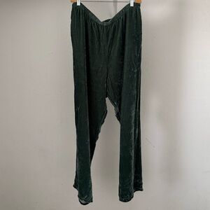 1990s Sea Green Velvet CMC Color Me Cotton Pants